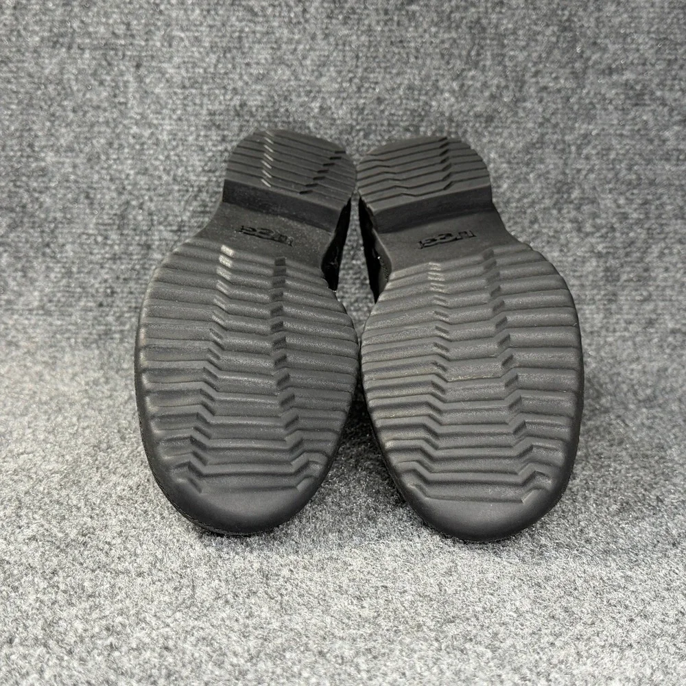 UGG Heather Boots Women's 9 Black Leather Suede Waterproof Short‎ Ankle Booties
